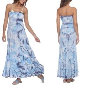 Raviya Tie-Dye Maxi Strapless Cover-Up Dress